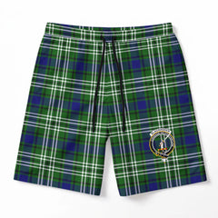 Blackadder Tartan Crest Men's Beach Shorts