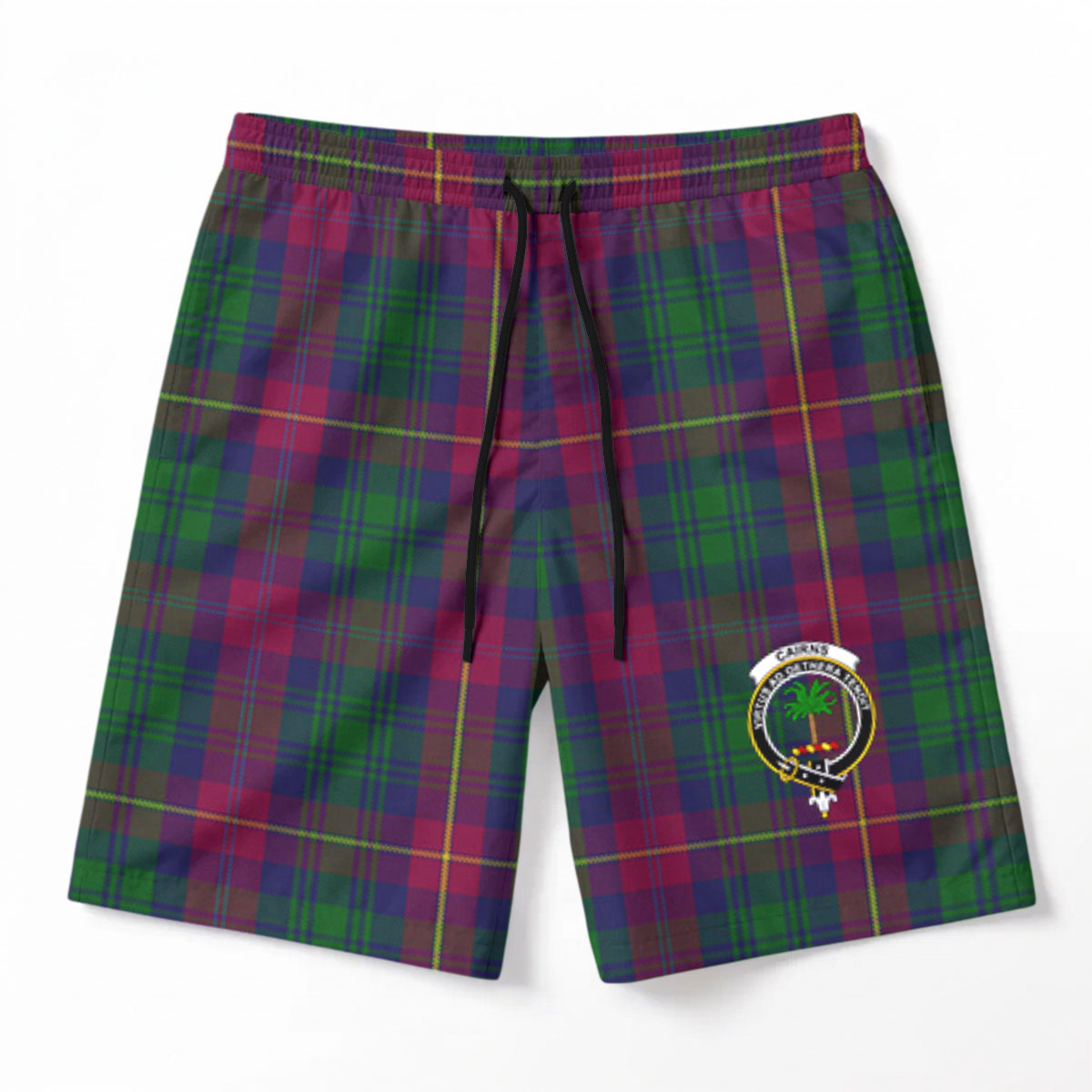 Cairns Tartan Crest Men's Beach Shorts