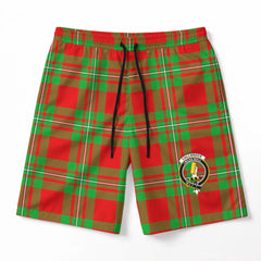 Callander Tartan Crest Men's Beach Shorts