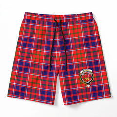 Cameron of Lochiel Modern Tartan Crest Men's Beach Shorts