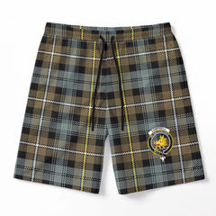 Campbell Argyll Weathered Tartan Crest Men's Beach Shorts