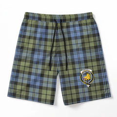 Campbell Faded Tartan Crest Men's Beach Shorts