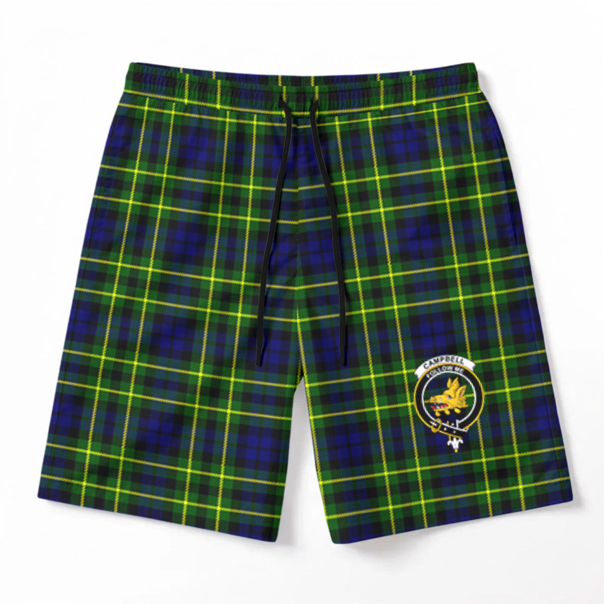 Campbell of Breadalbane Modern Tartan Crest Men's Beach Shorts