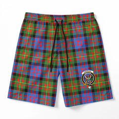 Carnegie Ancient Tartan Crest Men's Beach Shorts