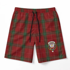 Carruthers Tartan Crest Men's Beach Shorts