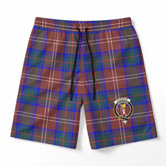 Chisholm Hunting Modern Tartan Crest Men's Beach Shorts