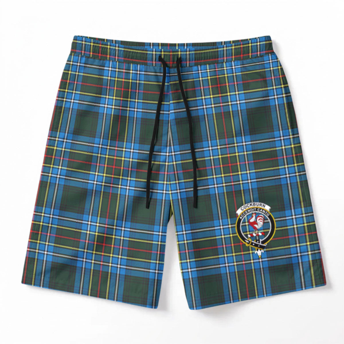 Cockburn Modern Tartan Crest Men's Beach Shorts