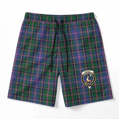 Cooper Tartan Crest Men's Beach Shorts