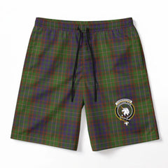 Cunningham Hunting Modern Tartan Crest Men's Beach Shorts