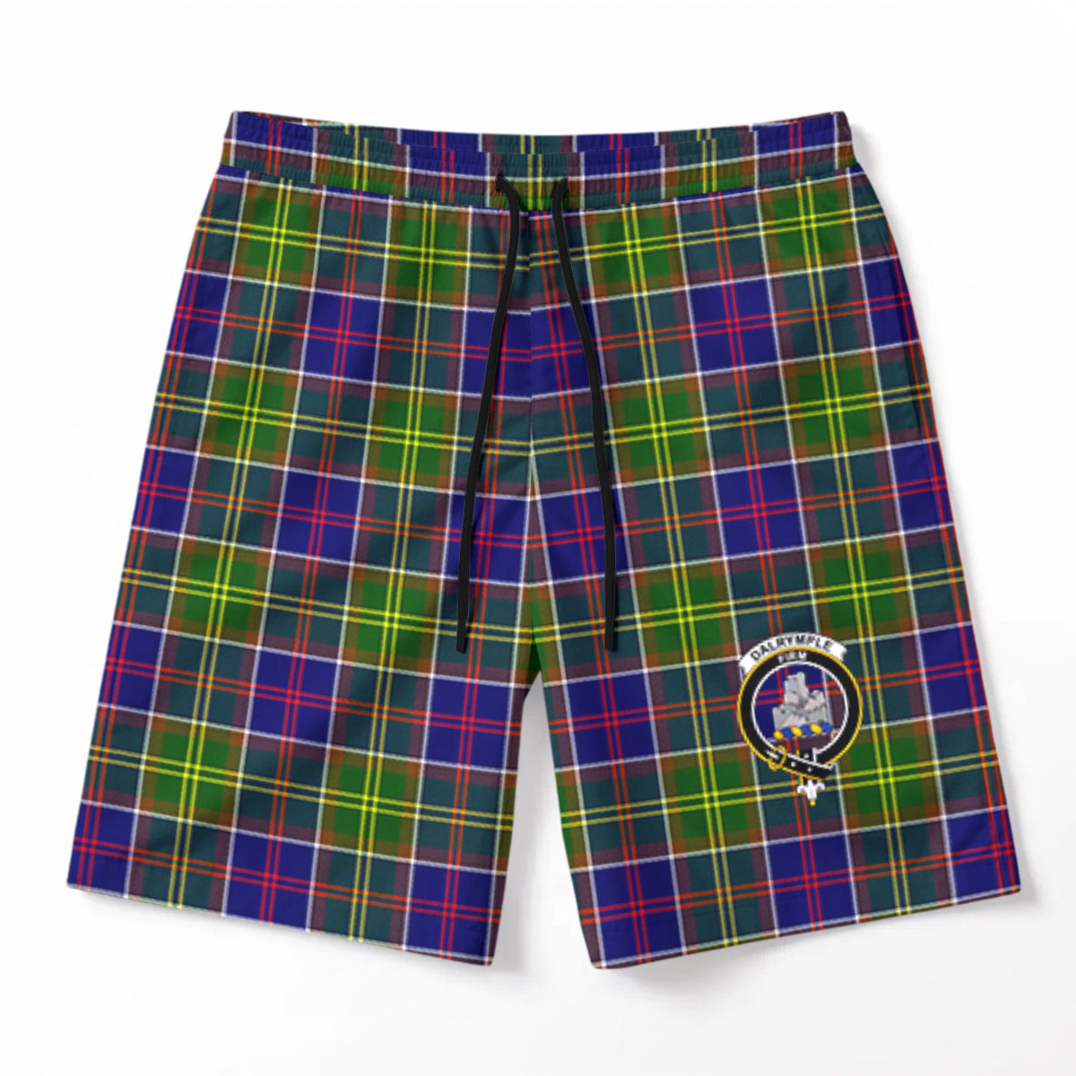 Dalrymple Tartan Crest Men's Beach Shorts