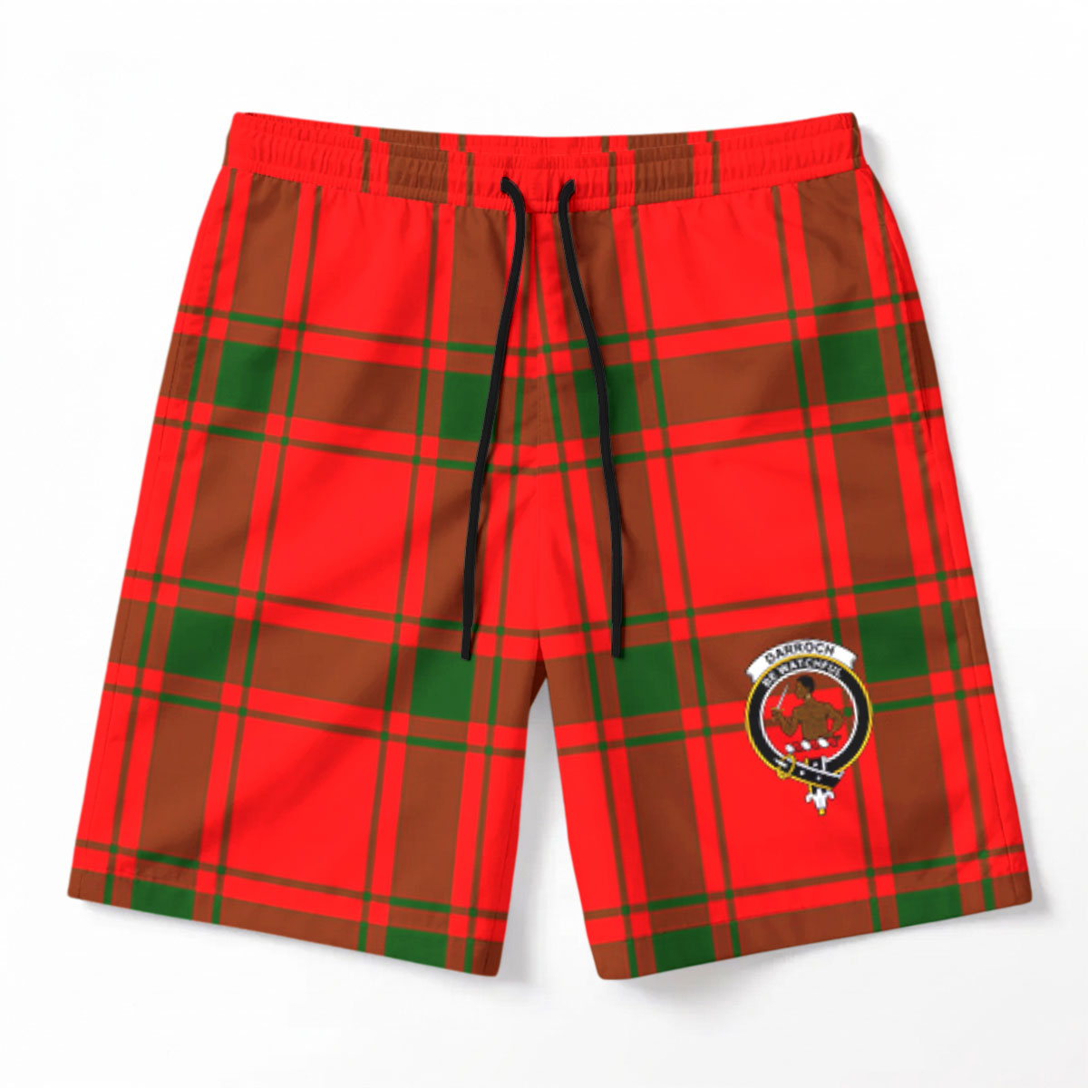 Darroch (Gourock) Tartan Crest Men's Beach Shorts