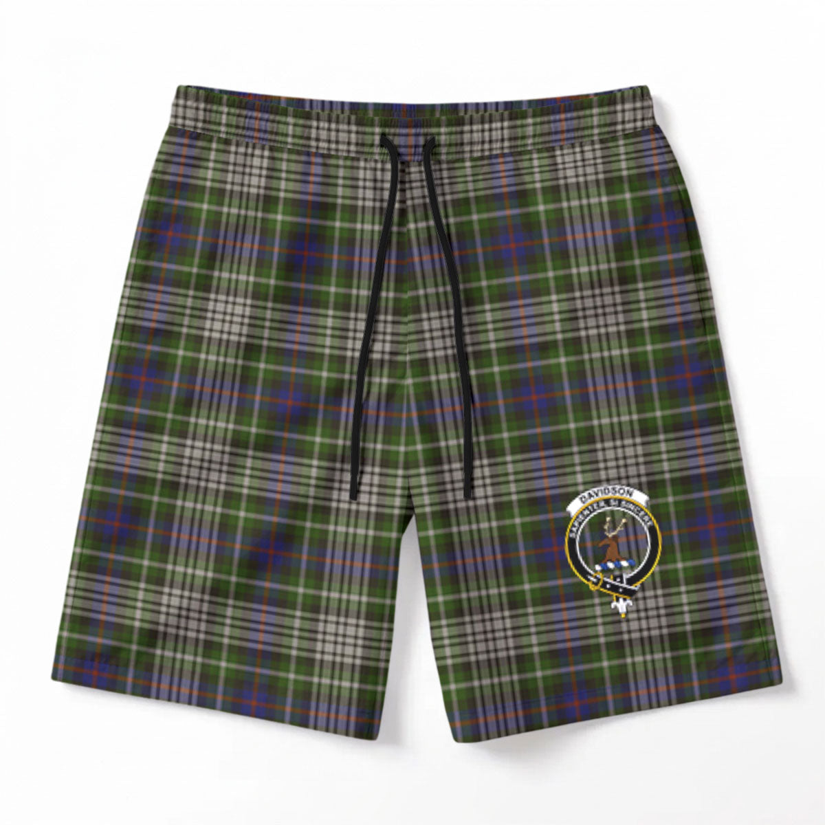 Davidson Tulloch Dress Tartan Crest Men's Beach Shorts