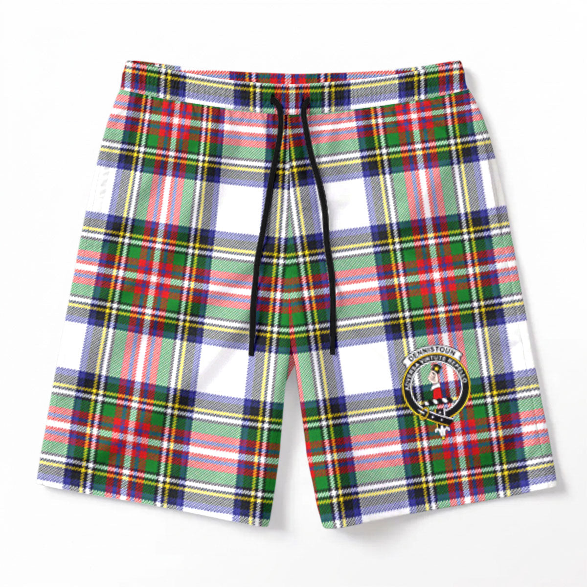 Dennistoun Tartan Crest Men's Beach Shorts