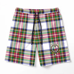 Dennistoun Tartan Crest Men's Beach Shorts
