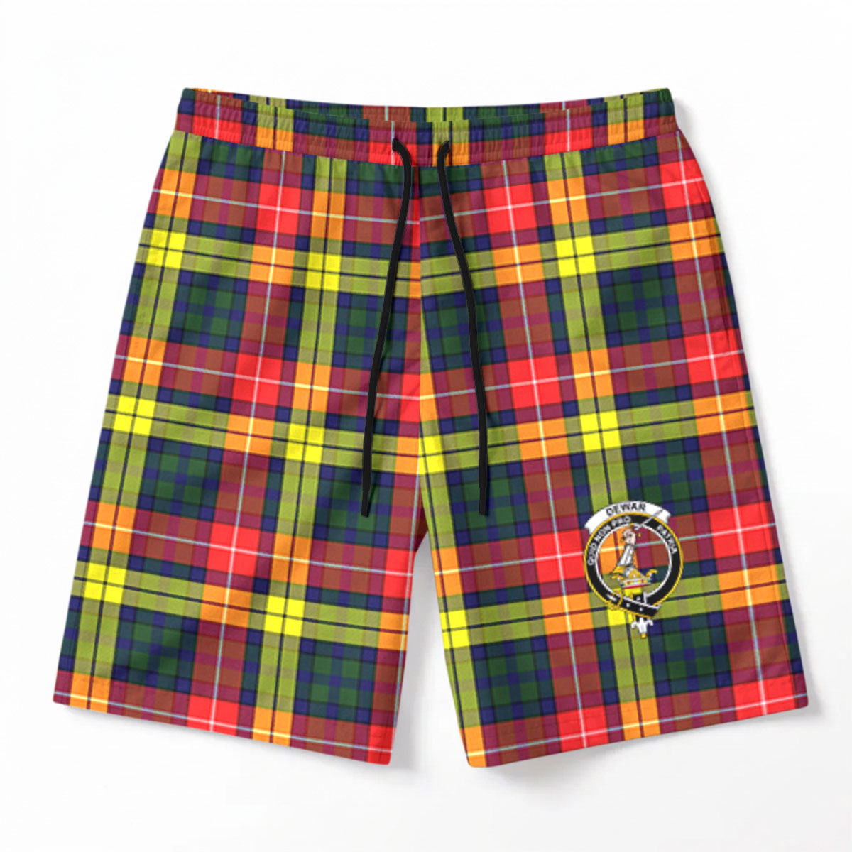 Dewar Tartan Crest Men's Beach Shorts