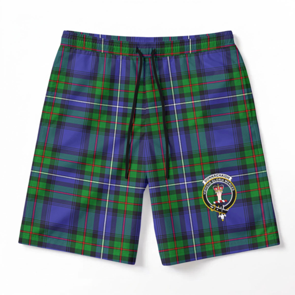 Donnachaidh Tartan Crest Men's Beach Shorts