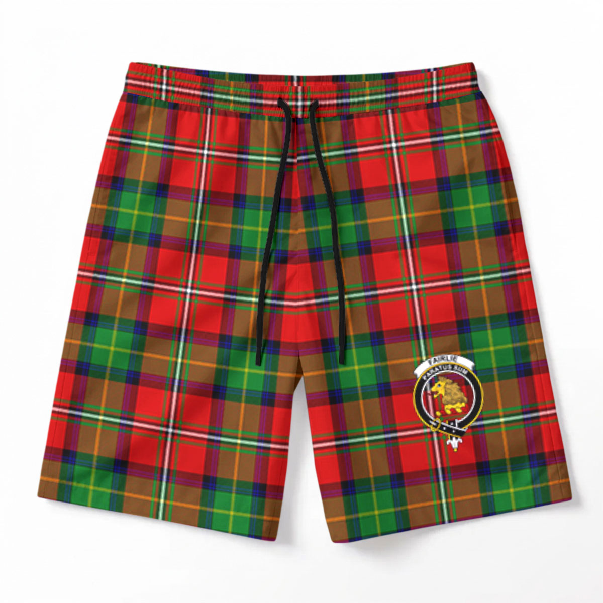 Fairlie Tartan Crest Men's Beach Shorts