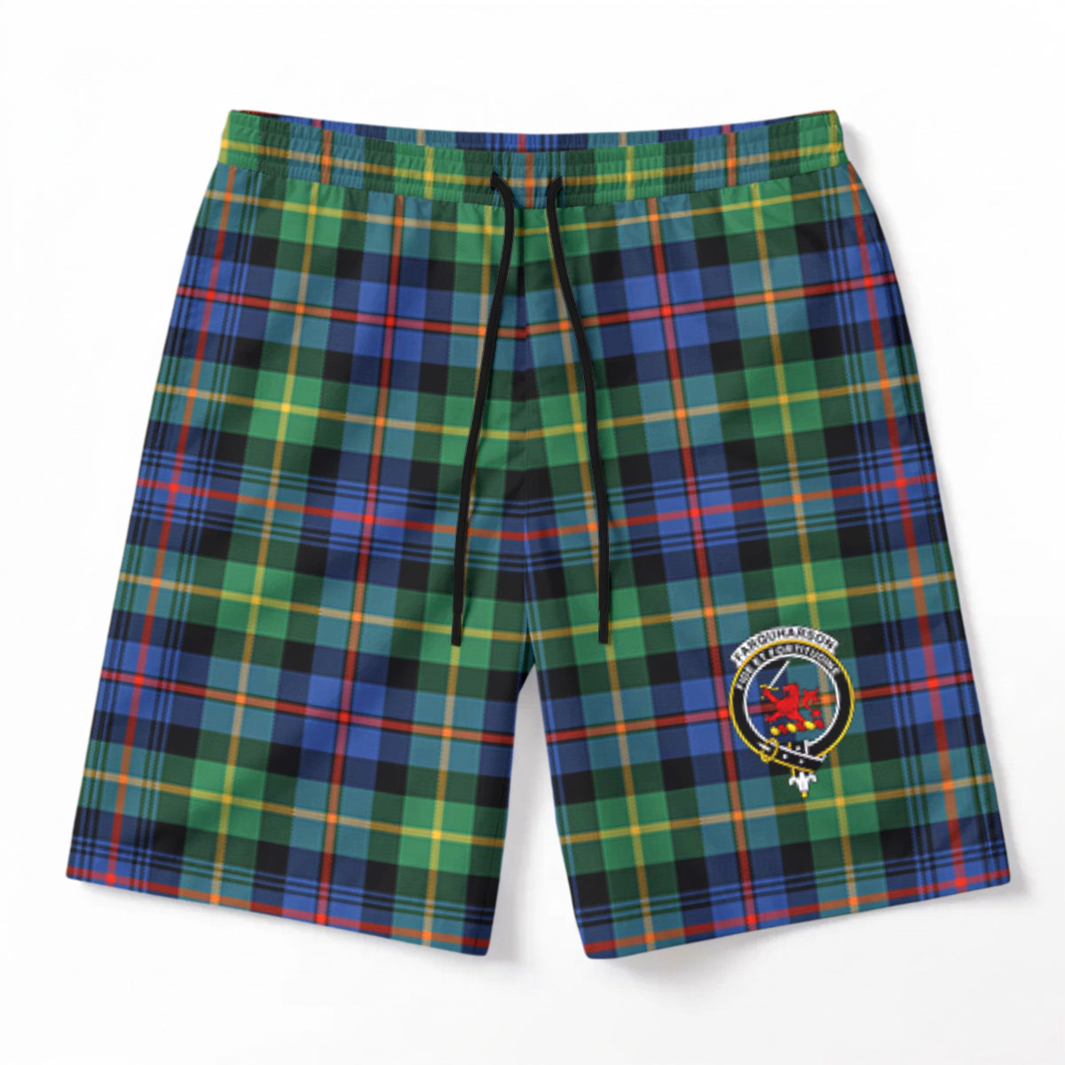 Farquharson Ancient Tartan Crest Men's Beach Shorts