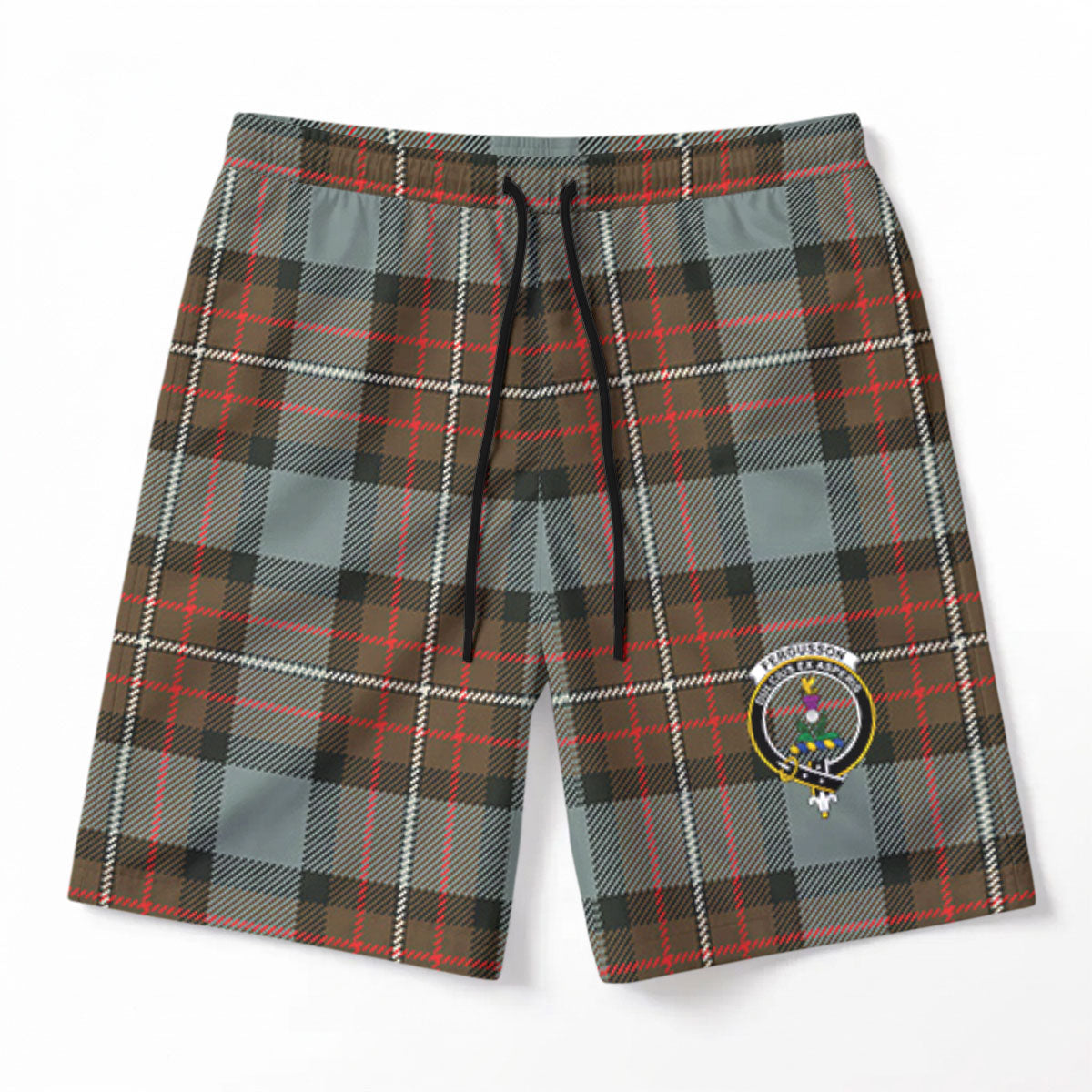 Fergusson Weathered Tartan Crest Men's Beach Shorts