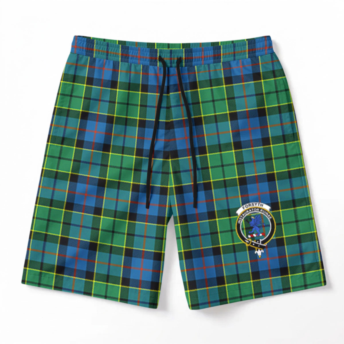 Forsyth Ancient Tartan Crest Men's Beach Shorts