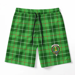 Galloway District Tartan Crest Men's Beach Shorts