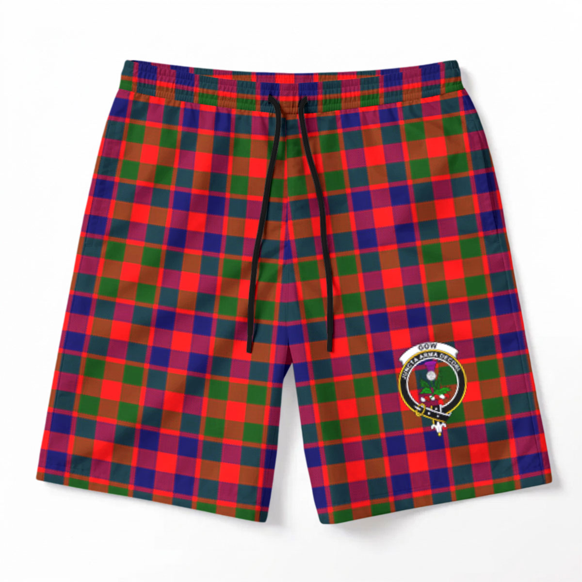 Gow (of Skeoch) Tartan Crest Men's Beach Shorts