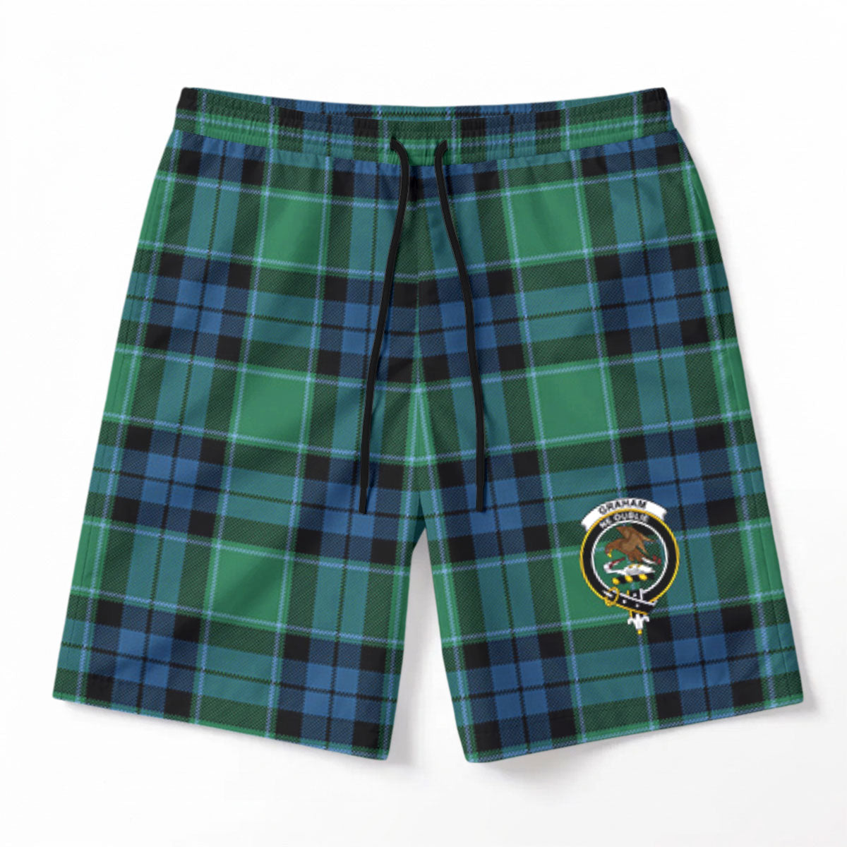 Graham of Menteith Ancient Tartan Crest Men's Beach Shorts