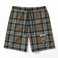Graham of Menteith Weathered Tartan Crest Men's Beach Shorts