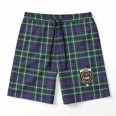 Graham of Montrose Modern Tartan Crest Men's Beach Shorts