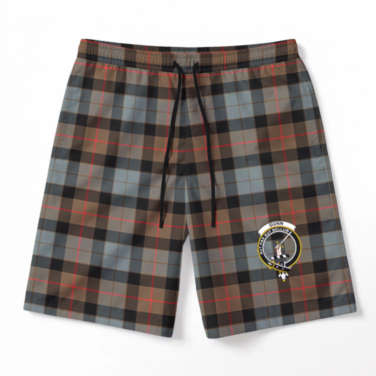 Gunn Weathered Tartan Crest Men's Beach Shorts