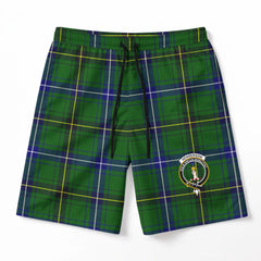 Henderson Modern Tartan Crest Men's Beach Shorts