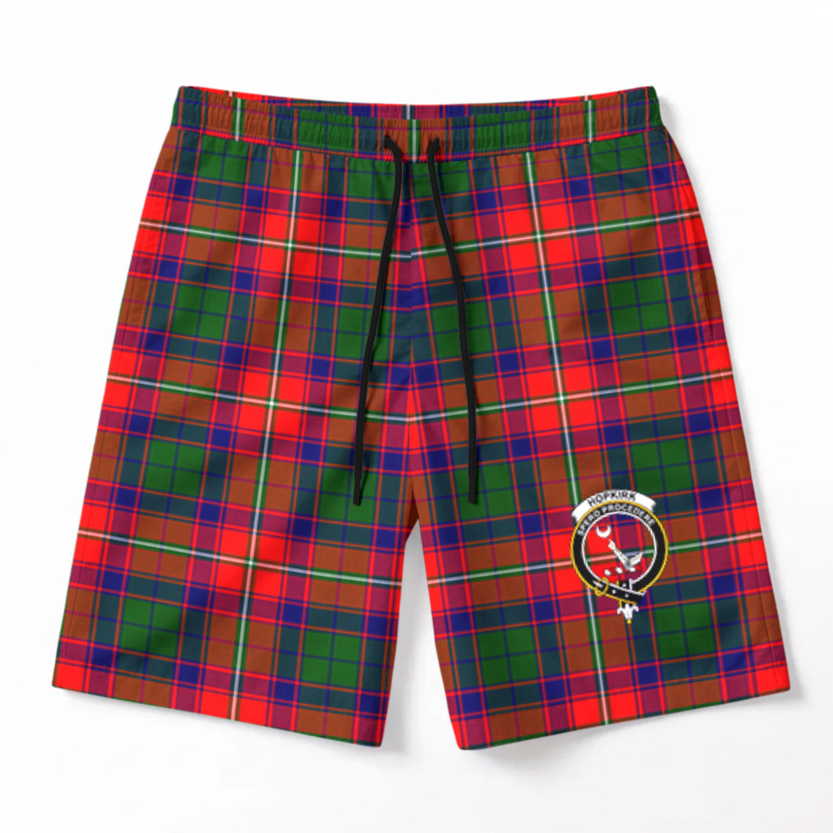 Hopkirk Tartan Crest Men's Beach Shorts