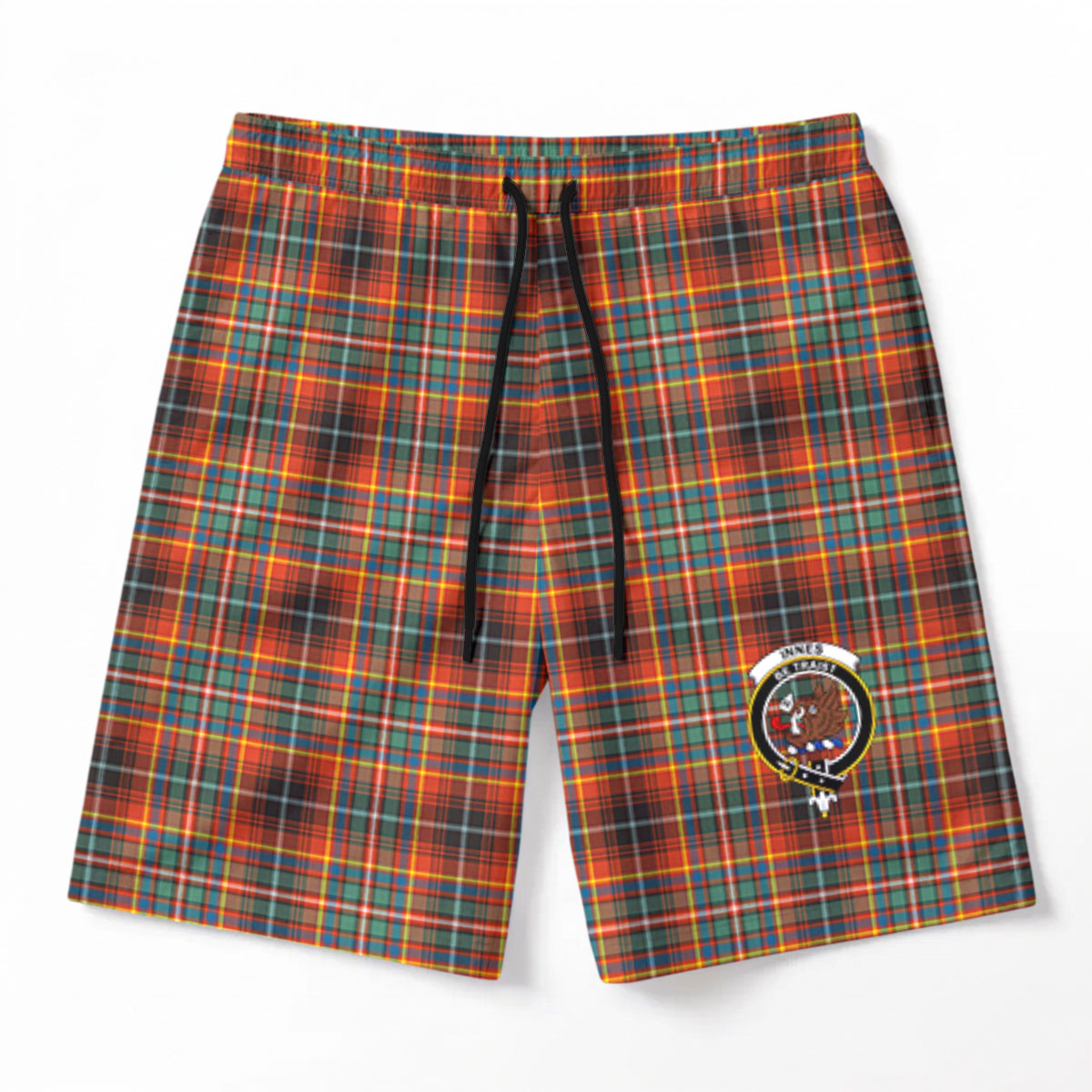 Innes Ancient Tartan Crest Men's Beach Shorts