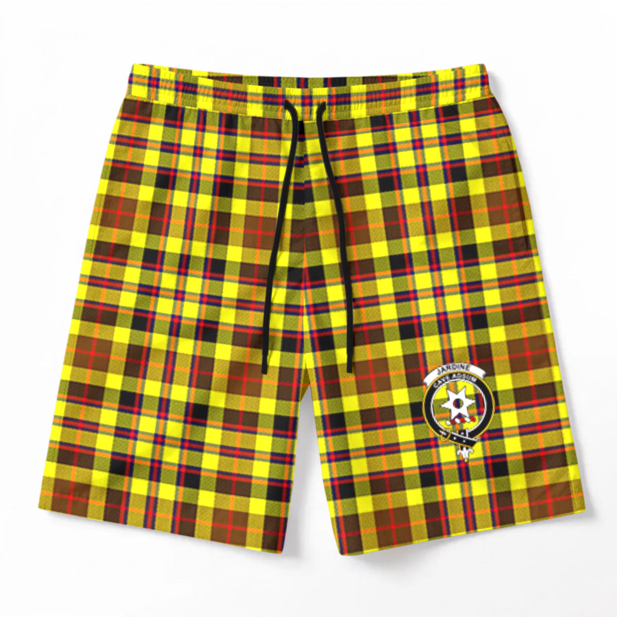 Jardine Tartan Crest Men's Beach Shorts
