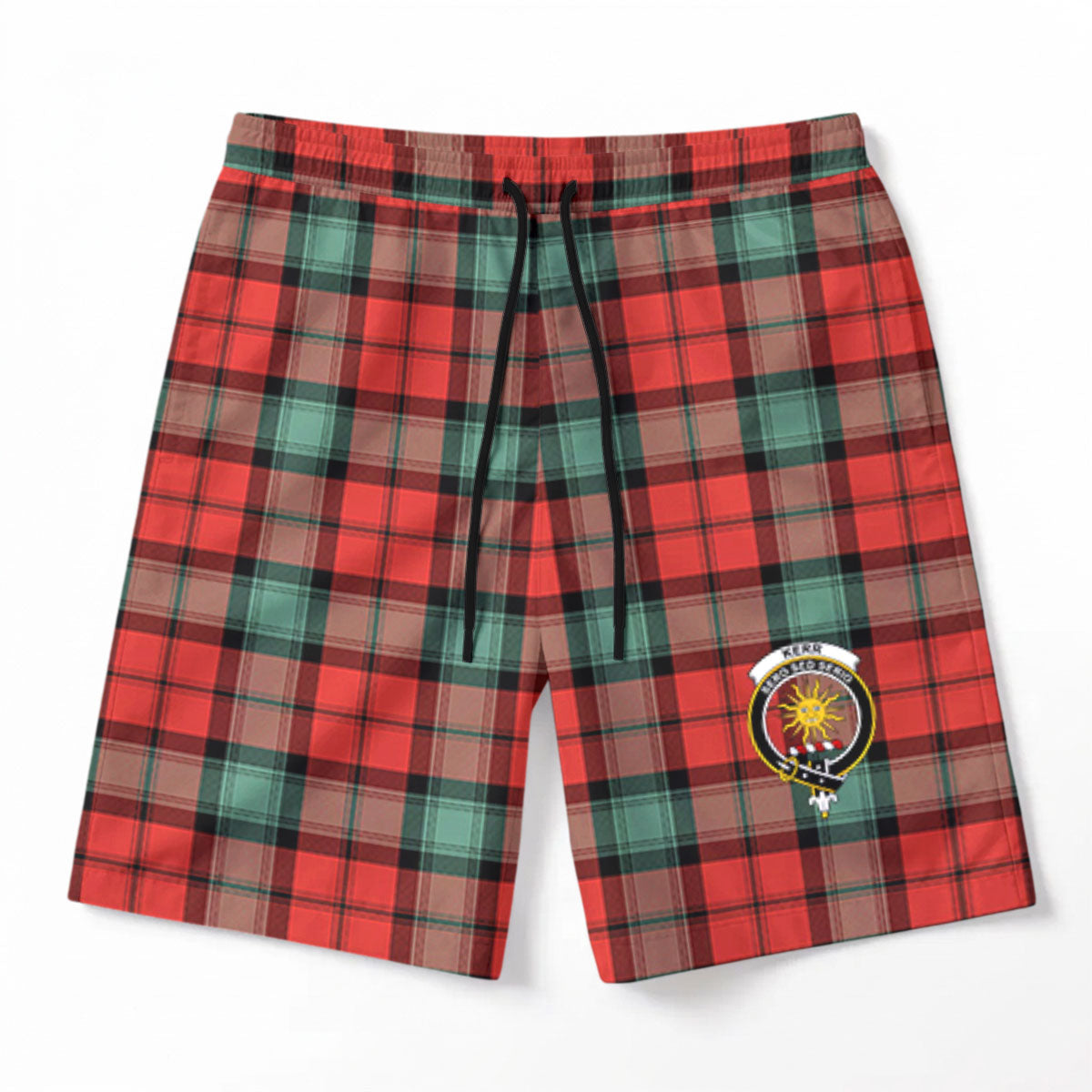 Kerr Ancient Tartan Crest Men's Beach Shorts