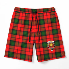 Kerr Modern Tartan Crest Men's Beach Shorts