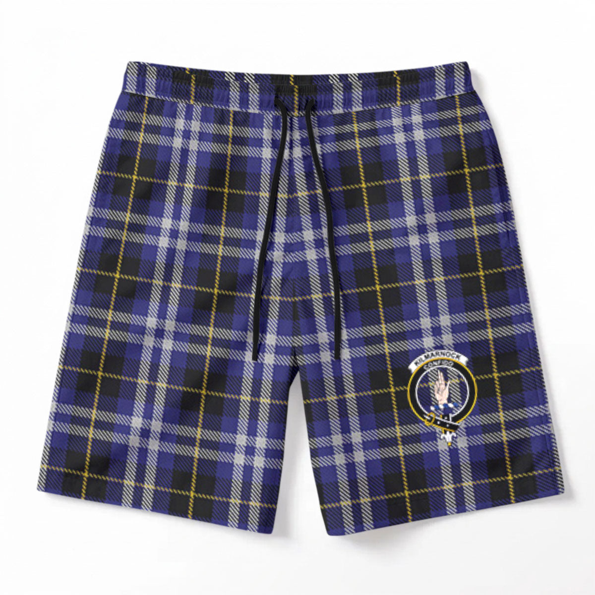 Kilmarnock Tartan Crest Men's Beach Shorts
