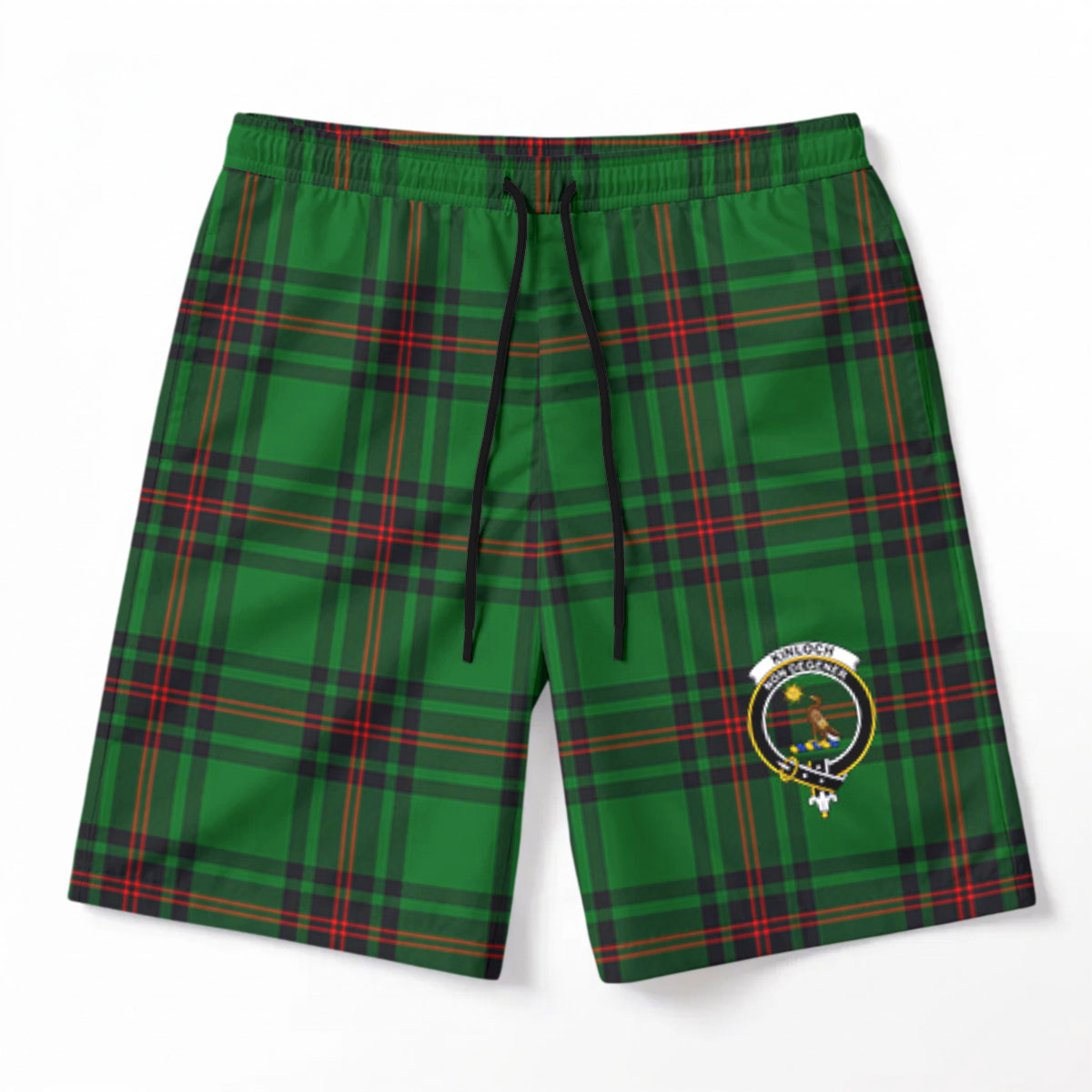 Kinloch Tartan Crest Men's Beach Shorts