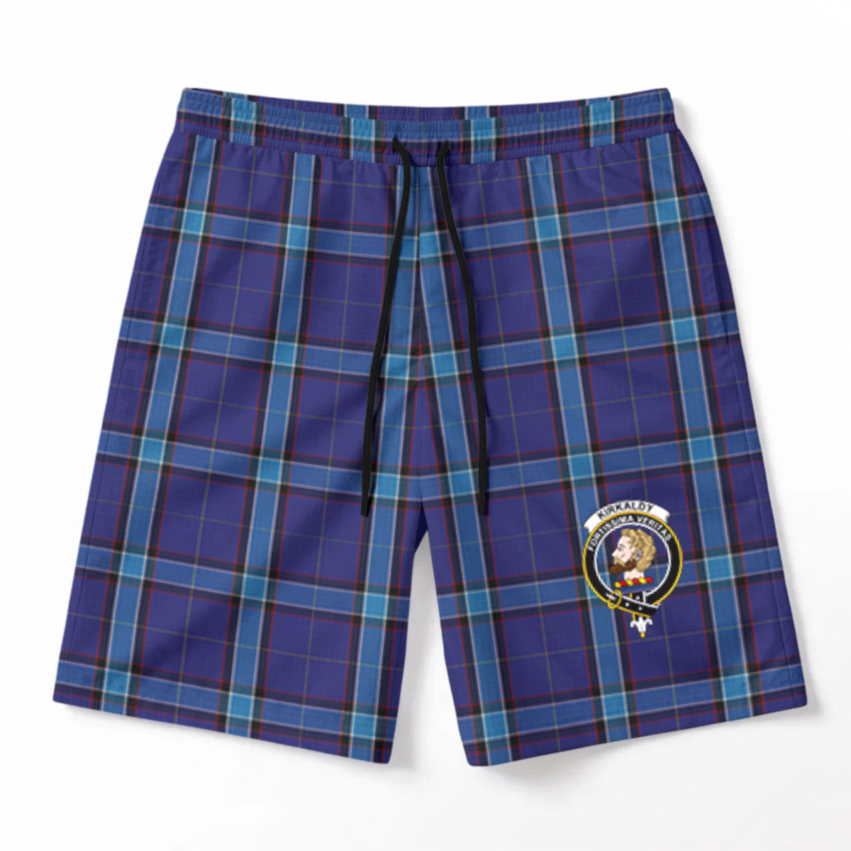 Kirkaldy Tartan Crest Men's Beach Shorts