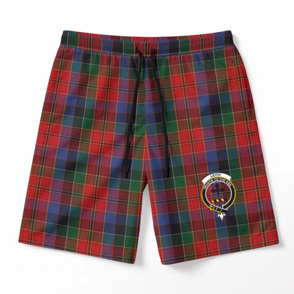 Leith Tartan Crest Men's Beach Shorts
