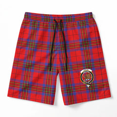 Leslie Modern Tartan Crest Men's Beach Shorts