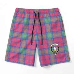 Lindsay Ancient Tartan Crest Men's Beach Shorts