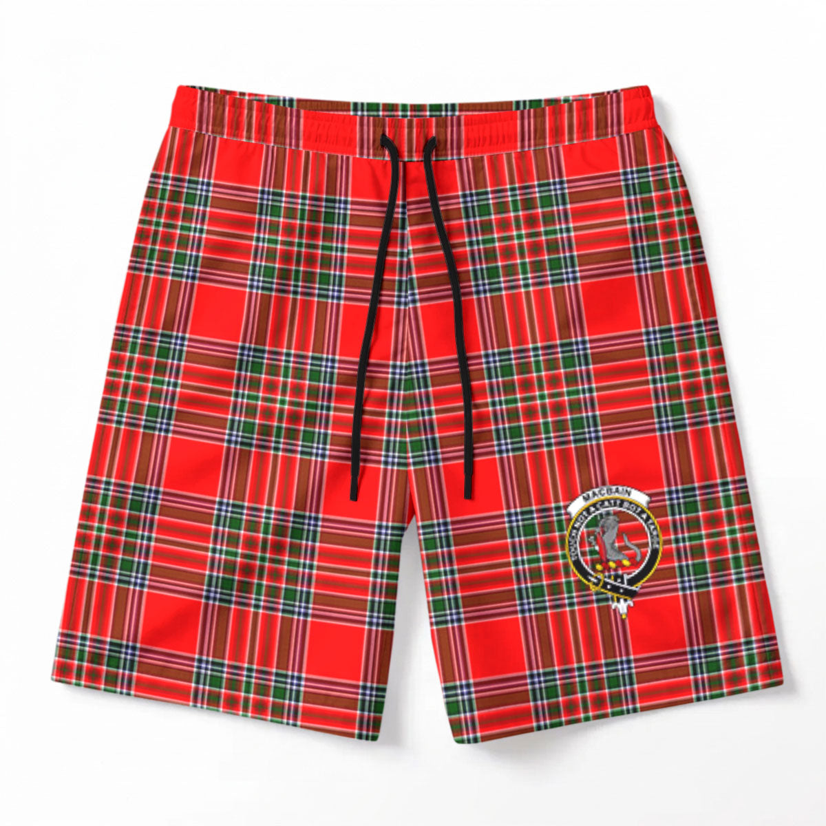 MacBain Tartan Crest Men's Beach Shorts