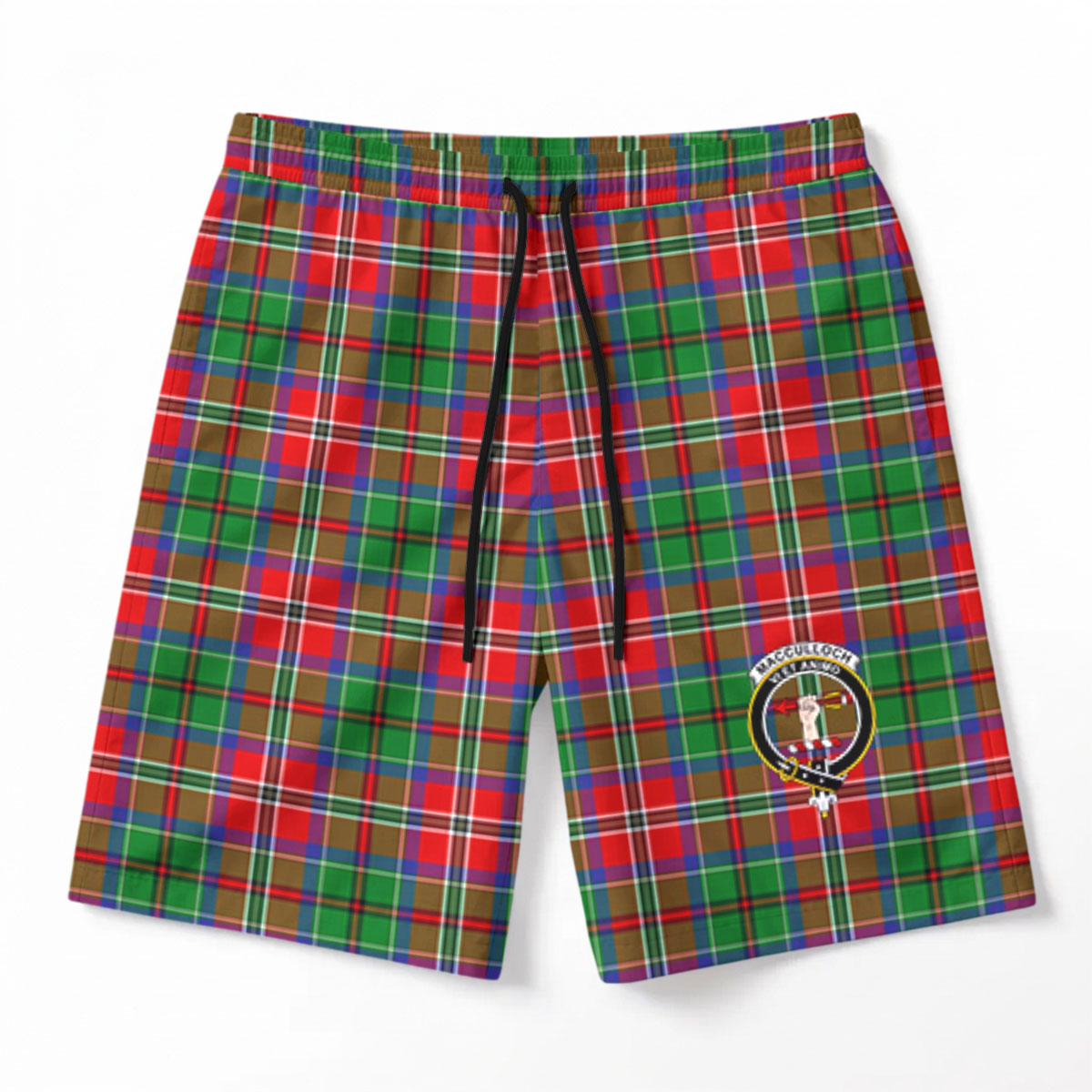 MacCulloch (McCulloch) Tartan Crest Men's Beach Shorts