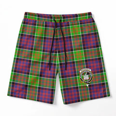 MacDonald (Clan Ranald) Tartan Crest Men's Beach Shorts