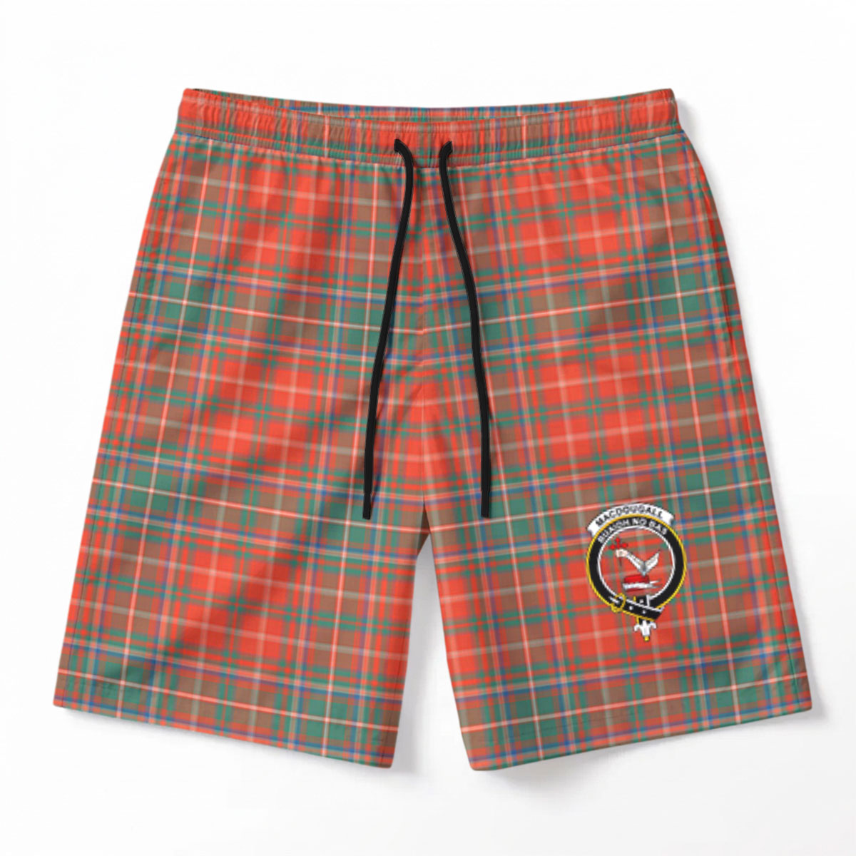 MacDougall Ancient Tartan Crest Men's Beach Shorts