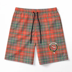 MacDougall Ancient Tartan Crest Men's Beach Shorts