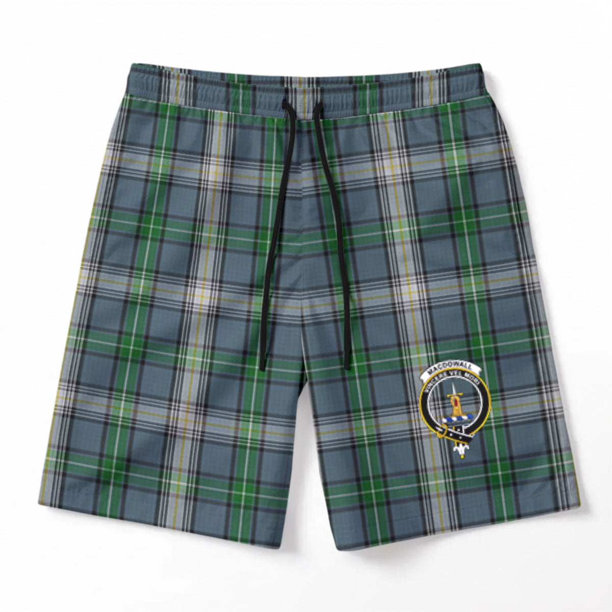 MacDowall Tartan Crest Men's Beach Shorts