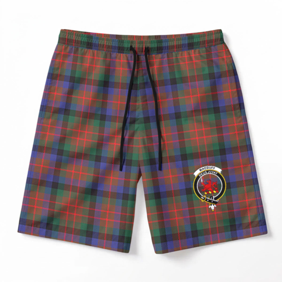 MacDuff Hunting Modern Tartan Crest Men's Beach Shorts