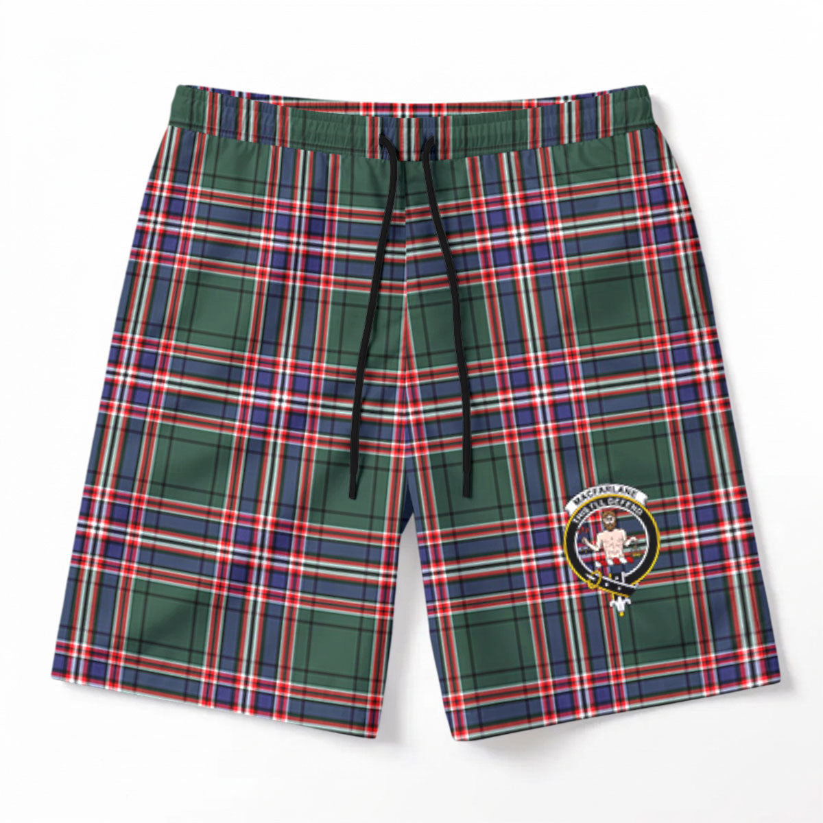 MacFarlane Hunting Modern Tartan Crest Men's Beach Shorts
